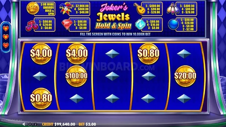 Vibrant slot machine with winning symbols and casino elements